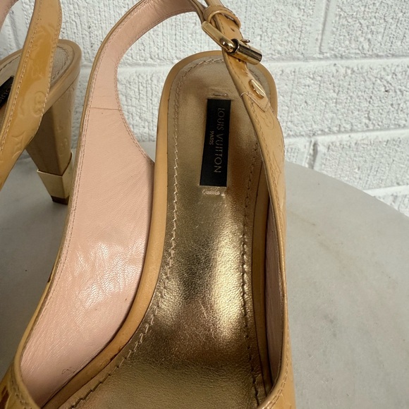 Louis Vuitton Tan Slingback Heels - Picture 9 of 16